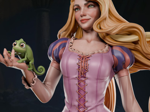 Rapunzel 3D 프린트 모델