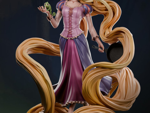 Rapunzel 3D 프린트 모델