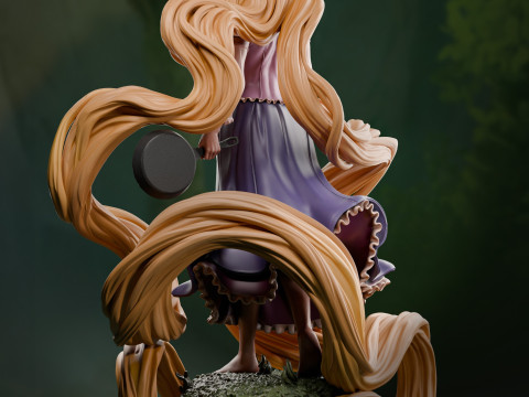 Rapunzel 3D 프린트 모델