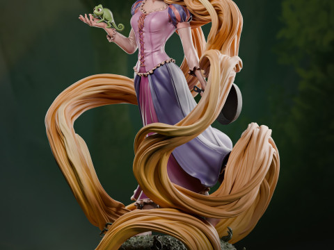 Rapunzel 3D 프린트 모델