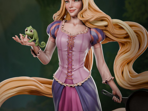 Rapunzel 3D 프린트 모델