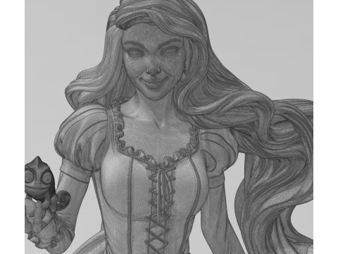 Rapunzel 3D 프린트 모델