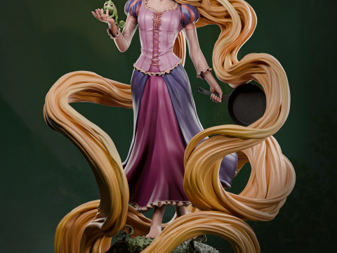 Rapunzel 3D 프린트 모델