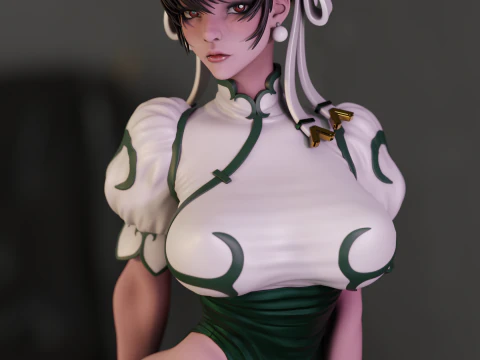 Chun Li Modèles 3D en vedette