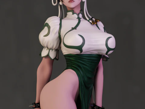 Chun Li Modèles 3D en vedette