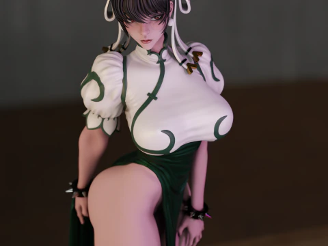 Chun Li Modèles 3D en vedette