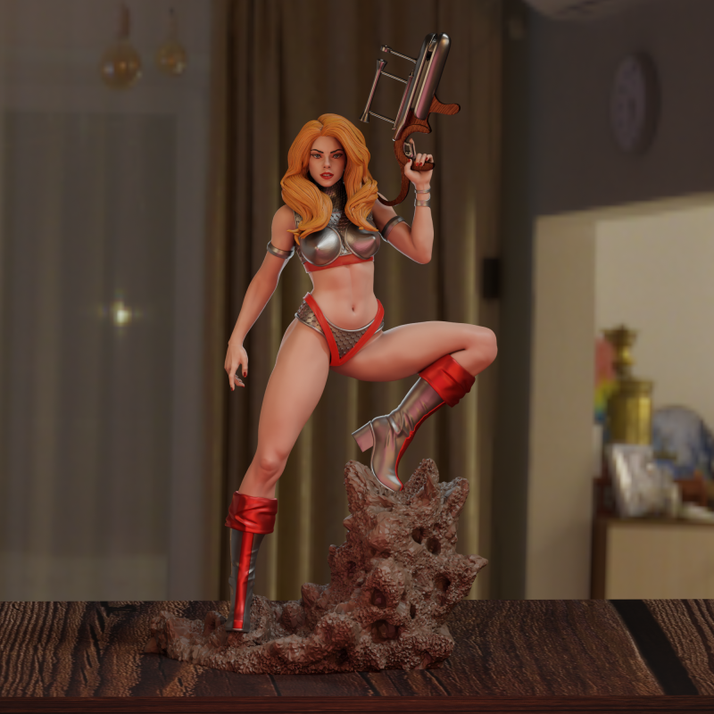 Barbarella 3D 打印模型 .c4d .max .obj .3ds .fbx .stl .blend 