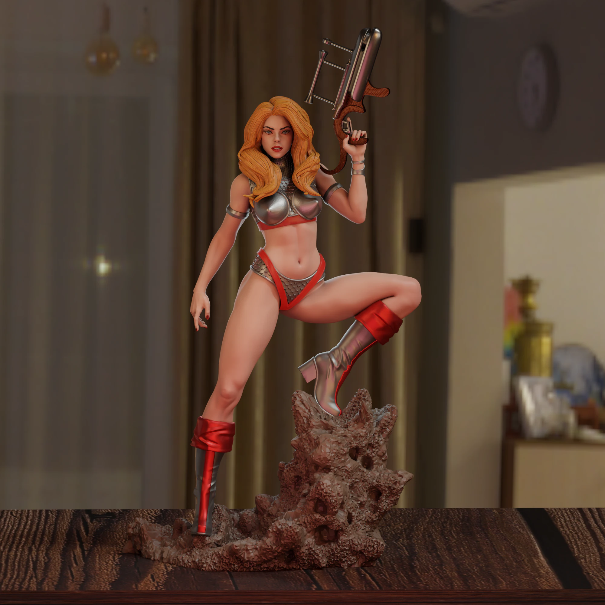Barbarella 3D Print Model .c4d .max .obj .3ds .fbx .stl .blend 