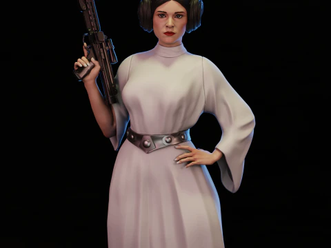 Princesa Leia 3D Print Model