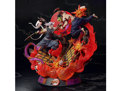 Gyutaro vs Tengen 3Dプリントモデル
