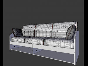 bed with drawers 3D 模型