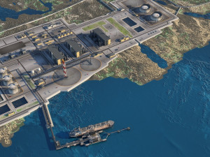 Port terminal Modelo 3D