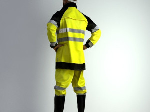 Man Worker Safety 3D Модель