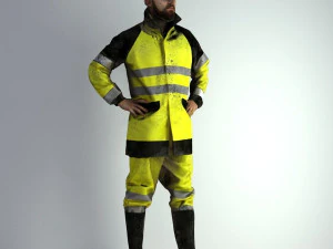 Man Worker Safety 3D Model