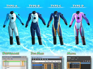 Diver - Dry Suit Modelo 3D