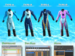 Diver - Dry Suit 3D Model