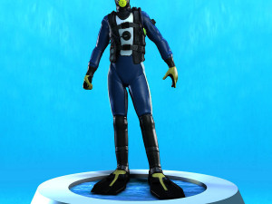 Diver - Dry Suit Modelo 3D