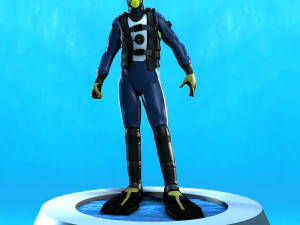 Diver - Dry Suit 3D Model