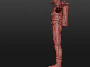 Diver - Dry Suit 3D Model
