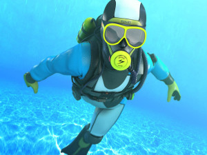 Diver - Dry Suit Modelo 3D