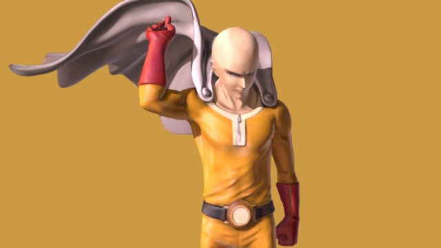 Saitama one punch man 3D-Druckmodell .c4d .max .obj .3ds .fbx .stl .blend 