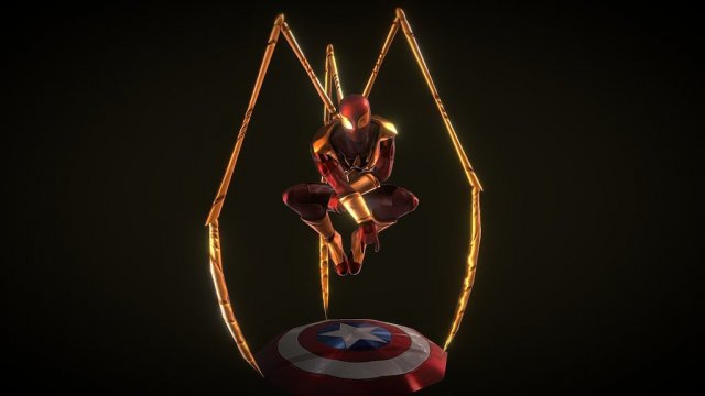 ironspiderman 3Dモデル .c4d .max .obj .3ds .fbx .stl .blend 