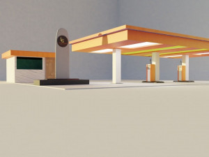 indian petrol pump 3dmodel 3D मॉडल