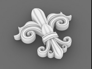 fleur de lis 3D Модель