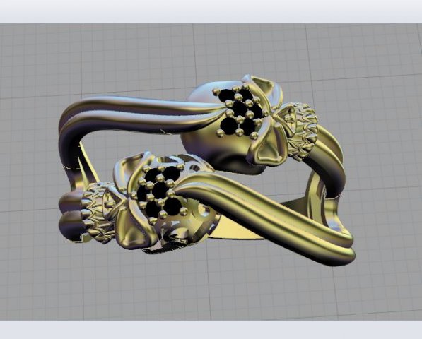 skull ring 3Dモデル .c4d .max .obj .3ds .fbx .stl .blend 