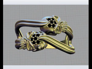 кольцо с черепом 3D Модель