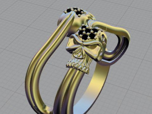 skull ring 3Dモデル