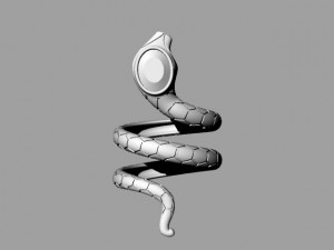 snake ring 3D Baskı Modeli