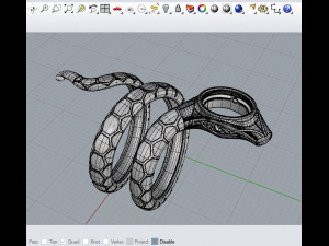 snake ring Modelo de impresión 3D