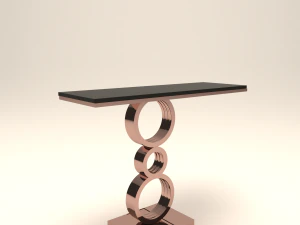copper with black modern console 3D Model