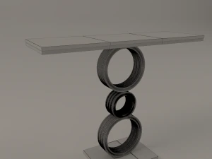 copper with black modern console 3D Model