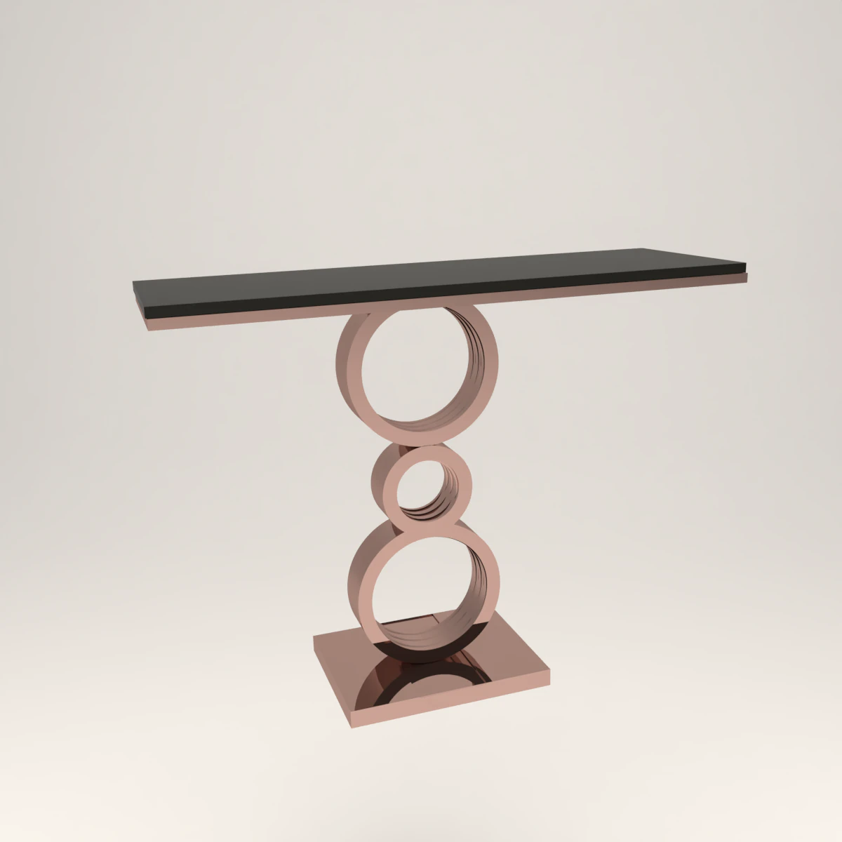 copper with black modern console 3D Model .c4d .max .obj .3ds .fbx .stl .blend