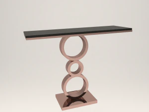 銅と黒のモダンなコンソール 3Dモデル