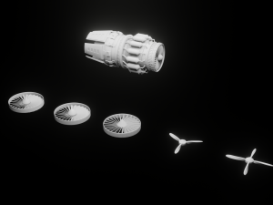 jet engine 3D 模型