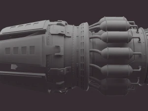 silnik odrzutowy Model 3D