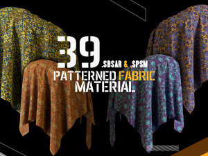 39 patterned fabric materialvol2 sbsar spsm CG Textures
