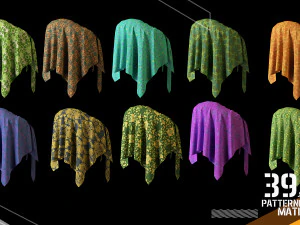 39 patterned fabric materialvol2 sbsar spsm CG Textures