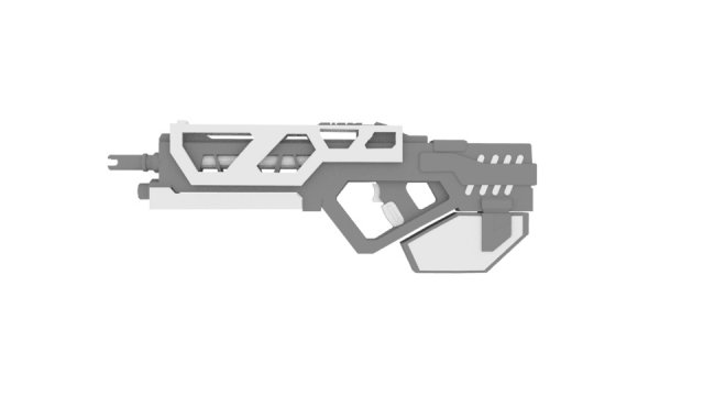 Low poly rifle 3D Model .c4d .max .obj .3ds .fbx .stl .blend