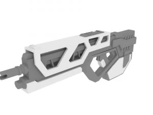 Low poly rifle 3D Model