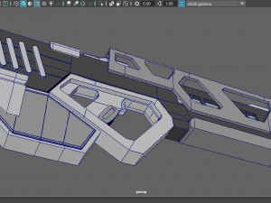 Low poly rifle 3D मॉडल