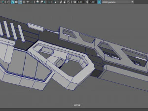 Low poly rifle 3D Model