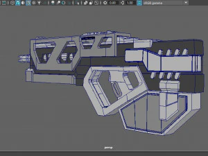 Low poly rifle 3D Model