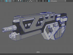 Low poly rifle 3D Model
