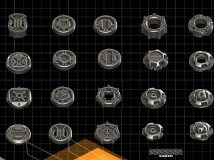 Hard Surface KITBASH190 DETAILS 3D Model