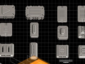 Hard Surface KITBASH190 DETAILS 3D Model