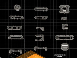 Hard Surface KITBASH190 DETAILS 3D Model